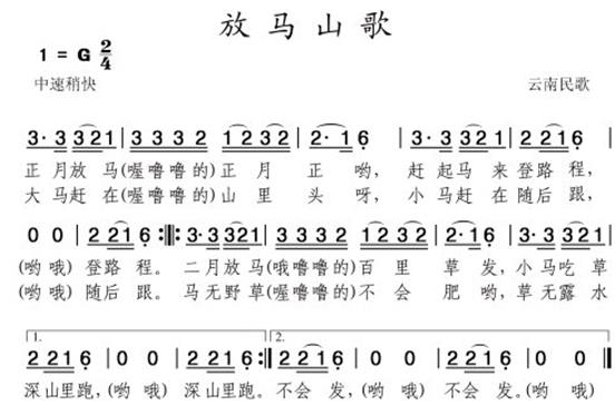 放马歌曲谱_放马过来图片